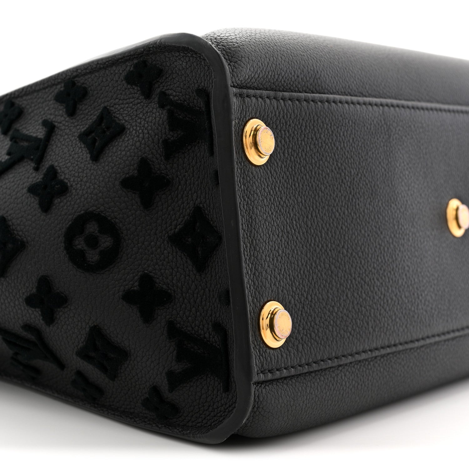 Louis Vuitton Calfskin Monogram Tufting On My Side Black 9 of 12