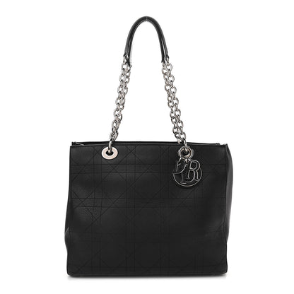 Christian Dior Grained Calfskin Cannage Medium Ultradior Tote Black 1 of 14