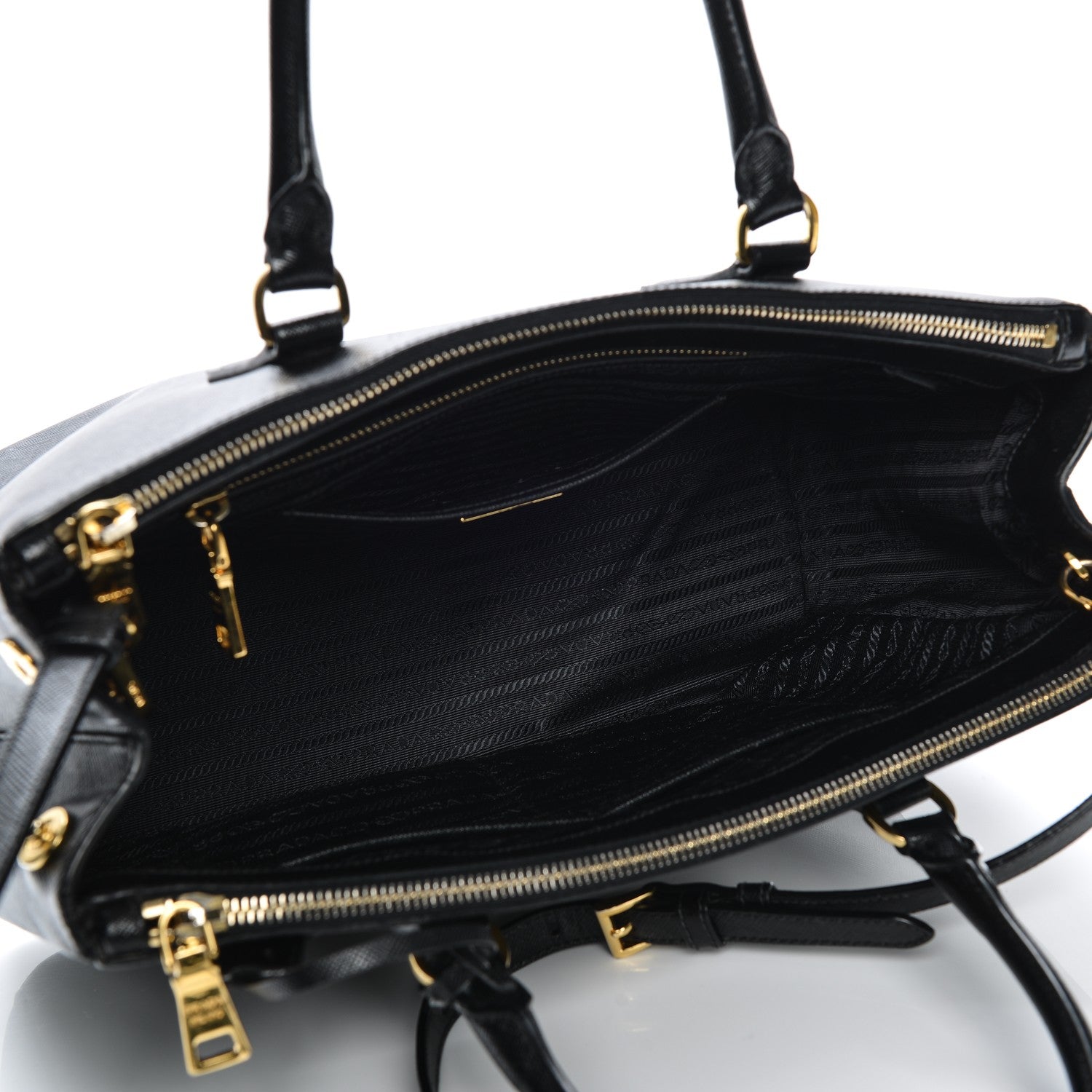 Prada Saffiano Medium Galleria Double Zip Tote Black 5 of 12