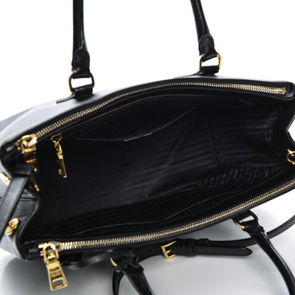 Prada Saffiano Medium Galleria Double Zip Tote Black 5 of 12