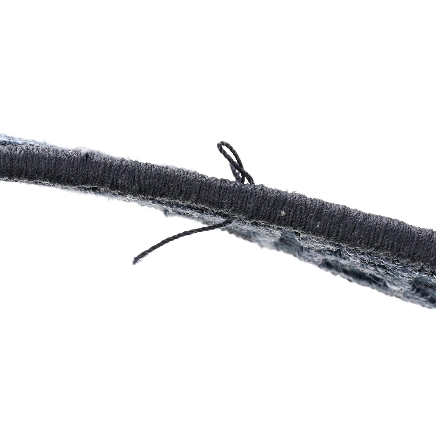 Oblique Embroidered Saddle Bag Denim Blue