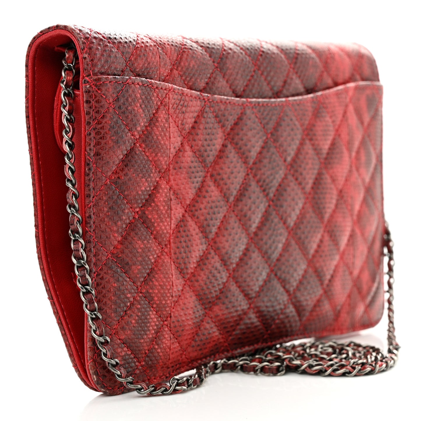 Karung Quilted Clutch Flap Red