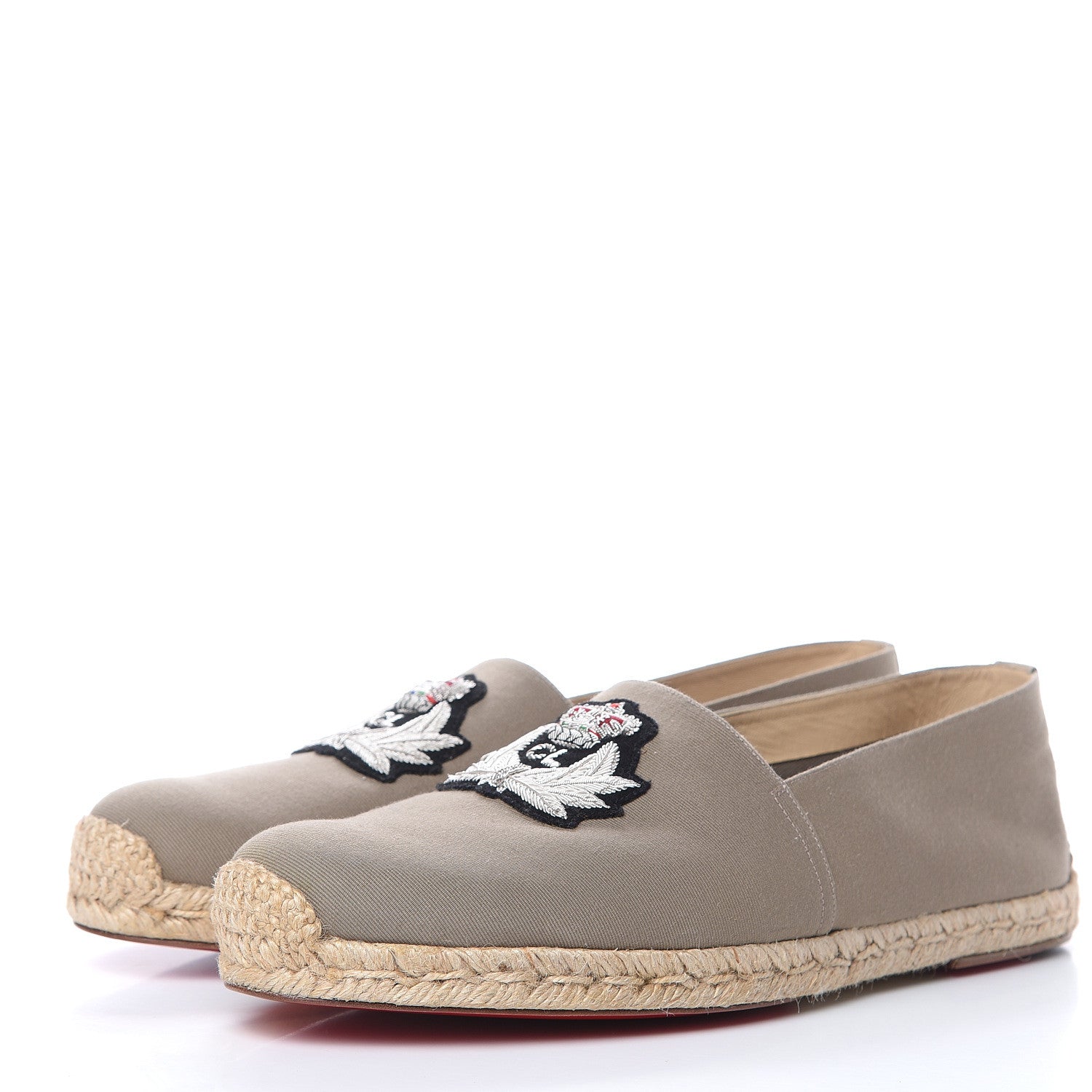 Christian Louboutin Jacquard Mens Rivalion Flat Espadrilles 44 Bavarois 3 of 9