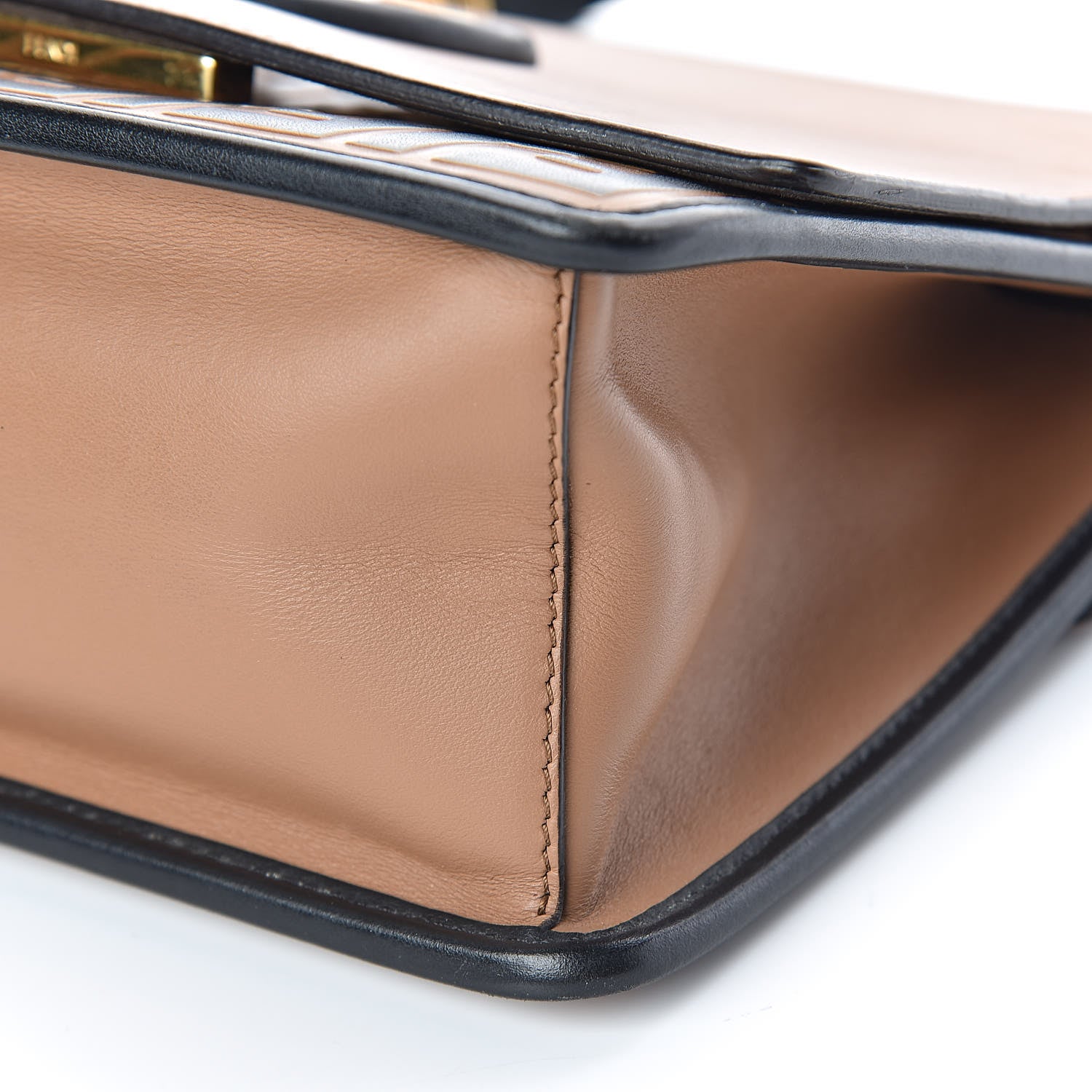 Fendi Vitello Century F is Fendi FF Embossed Kan I Shoulder Bag Orzo Tobacco 10 of 14