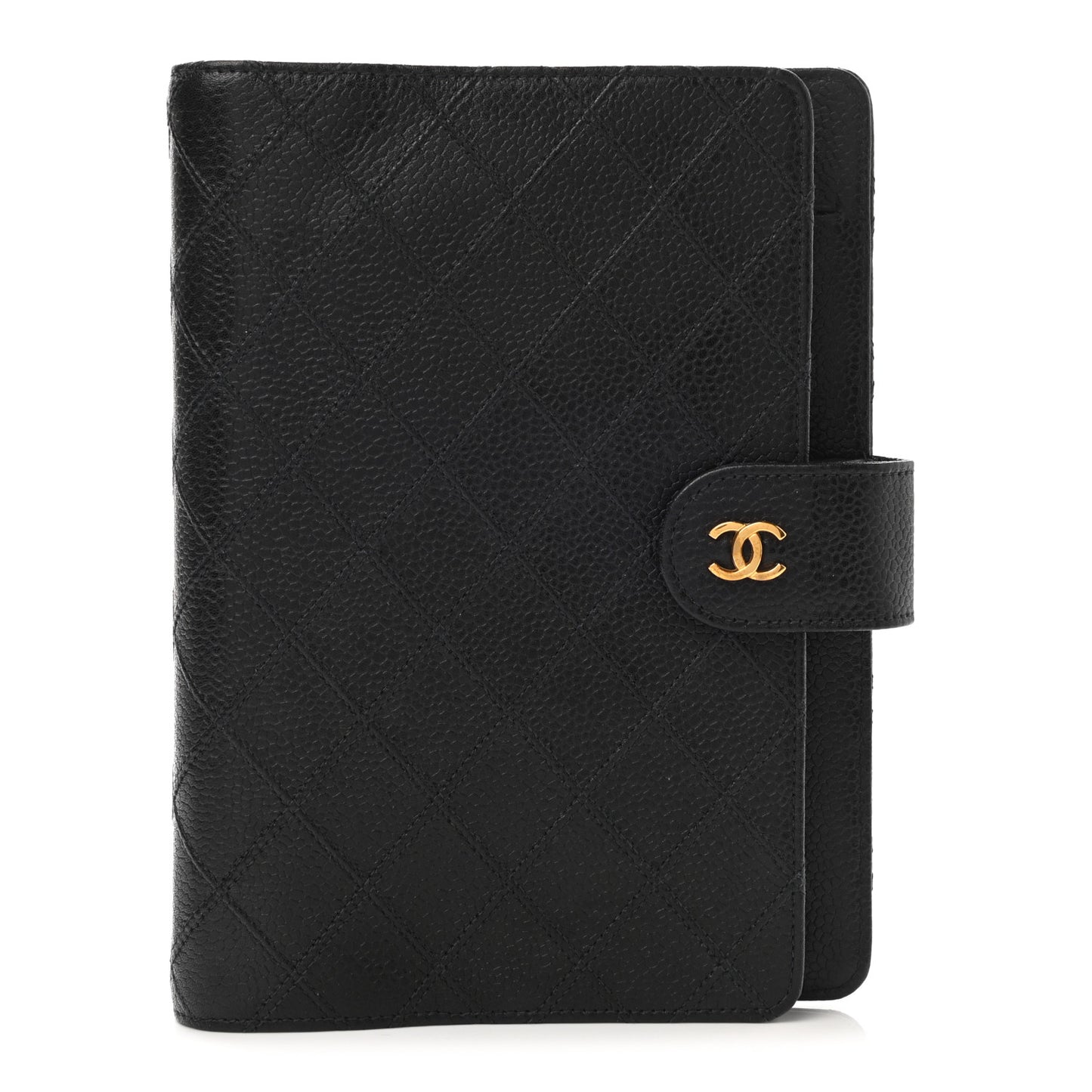 Caviar Diamond Embossed Agenda Cover Black