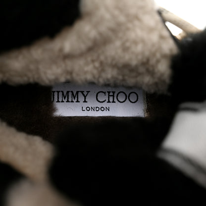 Jimmy Choo Suede Shearling Eshe Flat Boots 35.5 Black 6 of 7