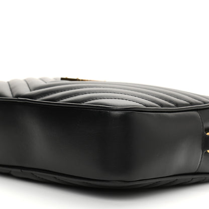 Saint Laurent Calfskin Matelasse Monogram Lou Camera Bag Black 10 of 11
