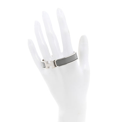 Hermes Enamel Narrow Clic Clac H Bracelet PM Gris Macadam 2 of 8
