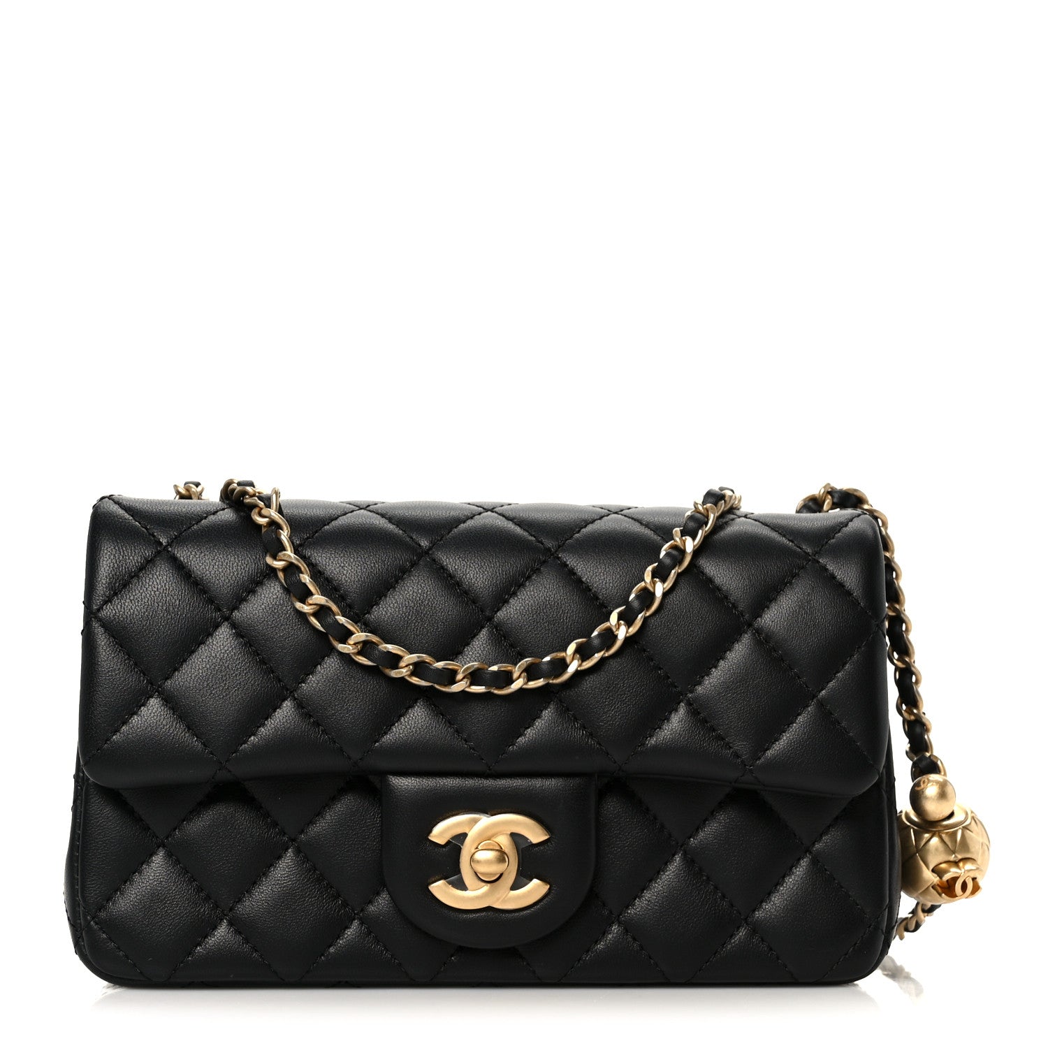 Chanel Lambskin Quilted Mini Rectangular Pearl Crush Flap Black 1 of 12
