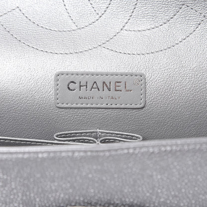 Chanel Metallic Caviar Quilted Jumbo Double Flap Silver 7 of 11