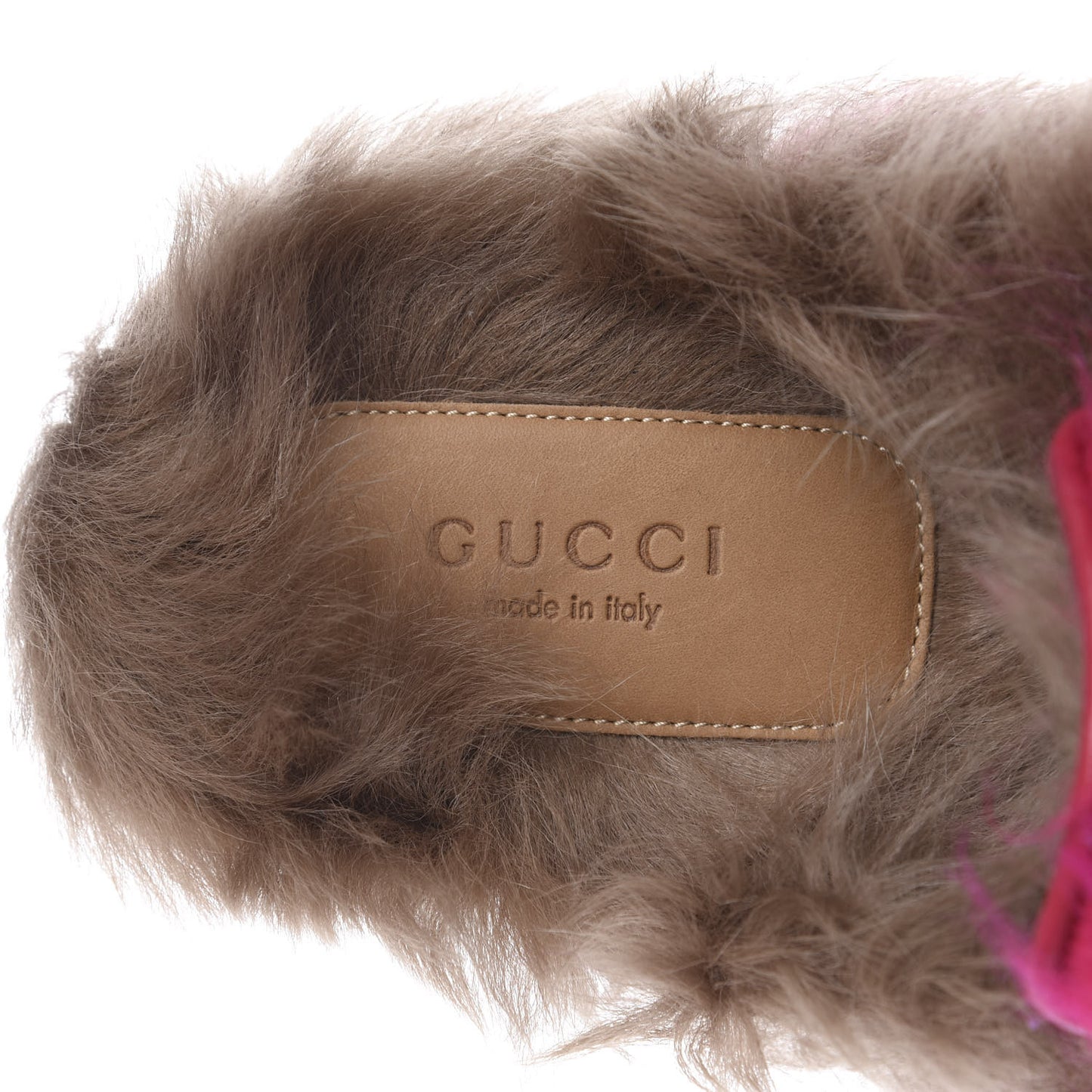Merino Wool Womens Princetown Slippers 37 Raspberry Lipstick Natural