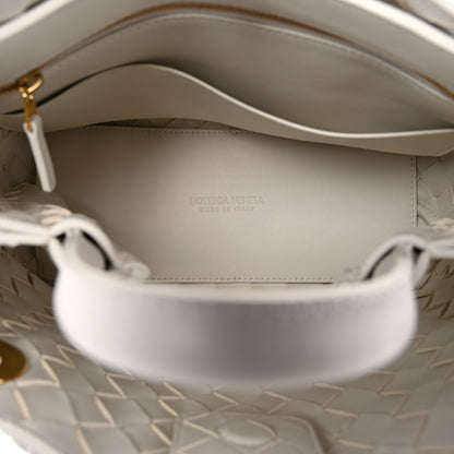 Bottega Veneta Nappa Intrecciato Small Andiamo Shoulder Bag White 5 of 9