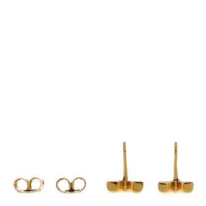 Louis Vuitton Brass Essential V Stud Earrings Gold 3 of 4