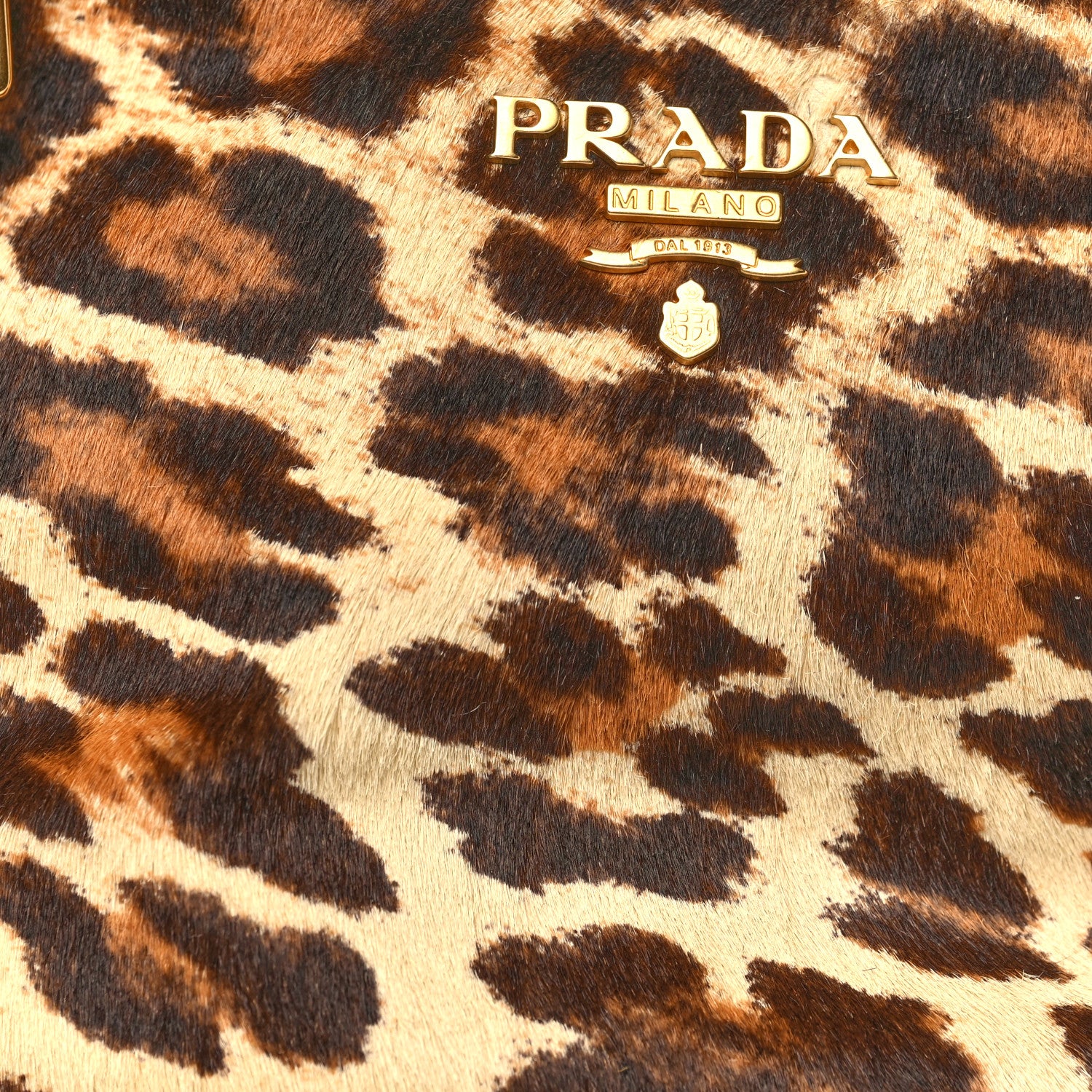 Prada Calf Hair Leopard Print Bag Avorio 7 of 9