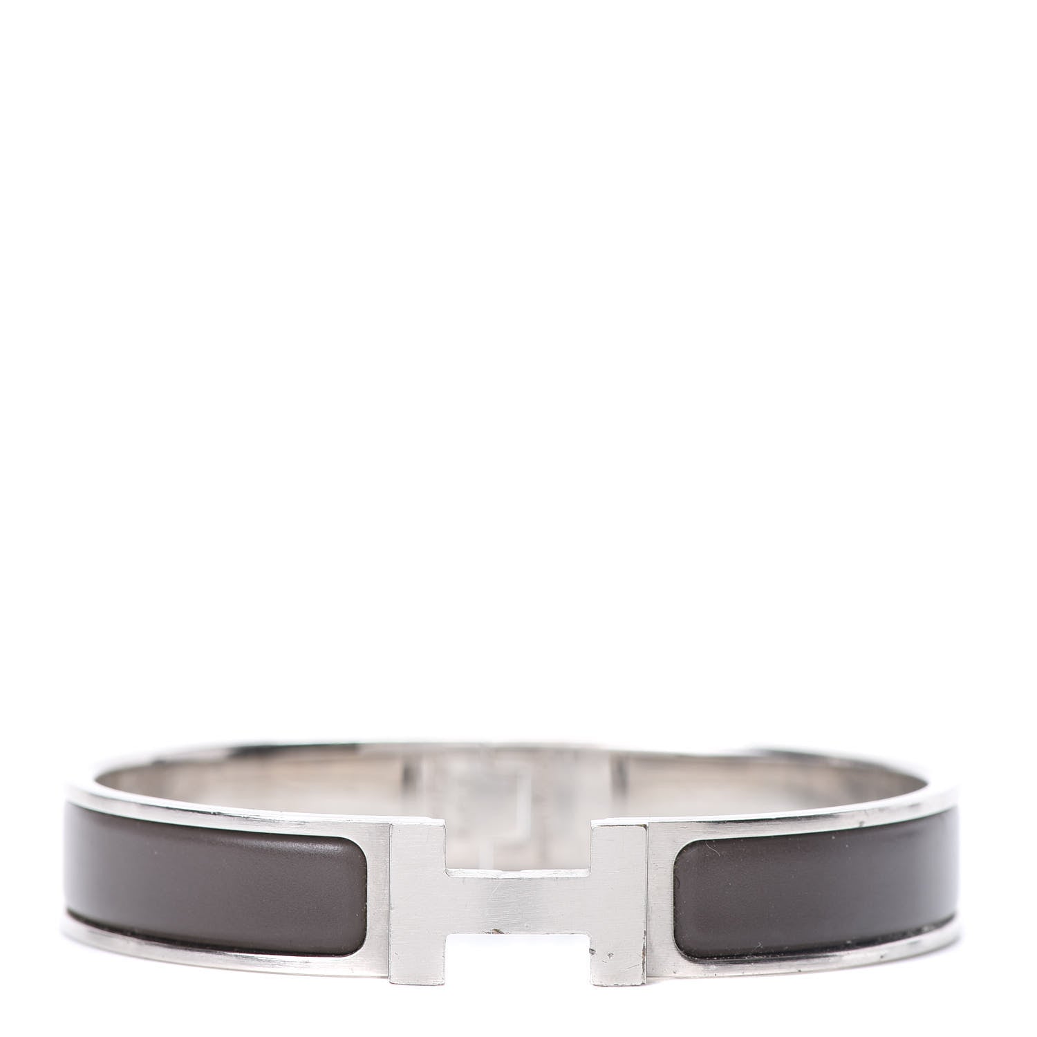 Hermes Matte Enamel Narrow Clic Clac HH Bracelet T5 Etain 1 of 6