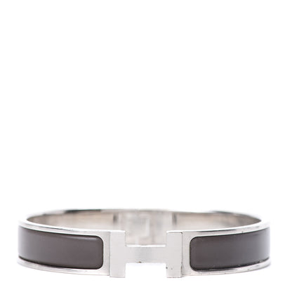 Hermes Matte Enamel Narrow Clic Clac HH Bracelet T5 Etain 1 of 6