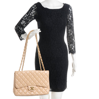 Chanel Lambskin Quilted Jumbo Single Flap Beige 2 of 8