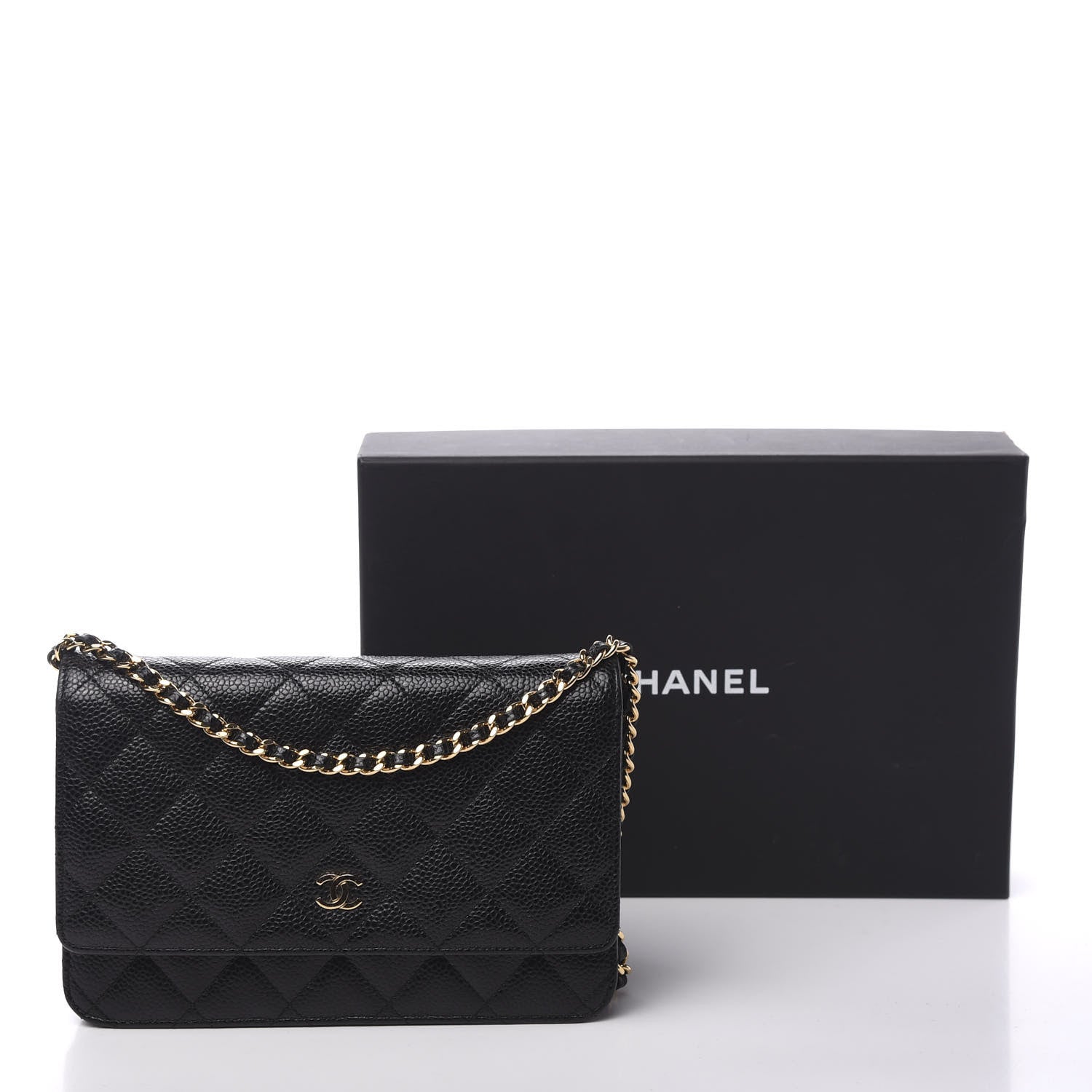 Chanel Caviar Quilted Wallet On Chain WOC Black 11 of 11