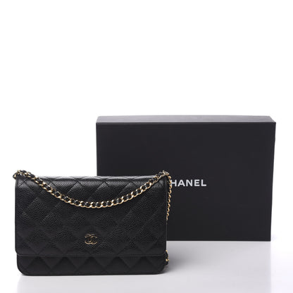 Chanel Caviar Quilted Wallet On Chain WOC Black 11 of 11