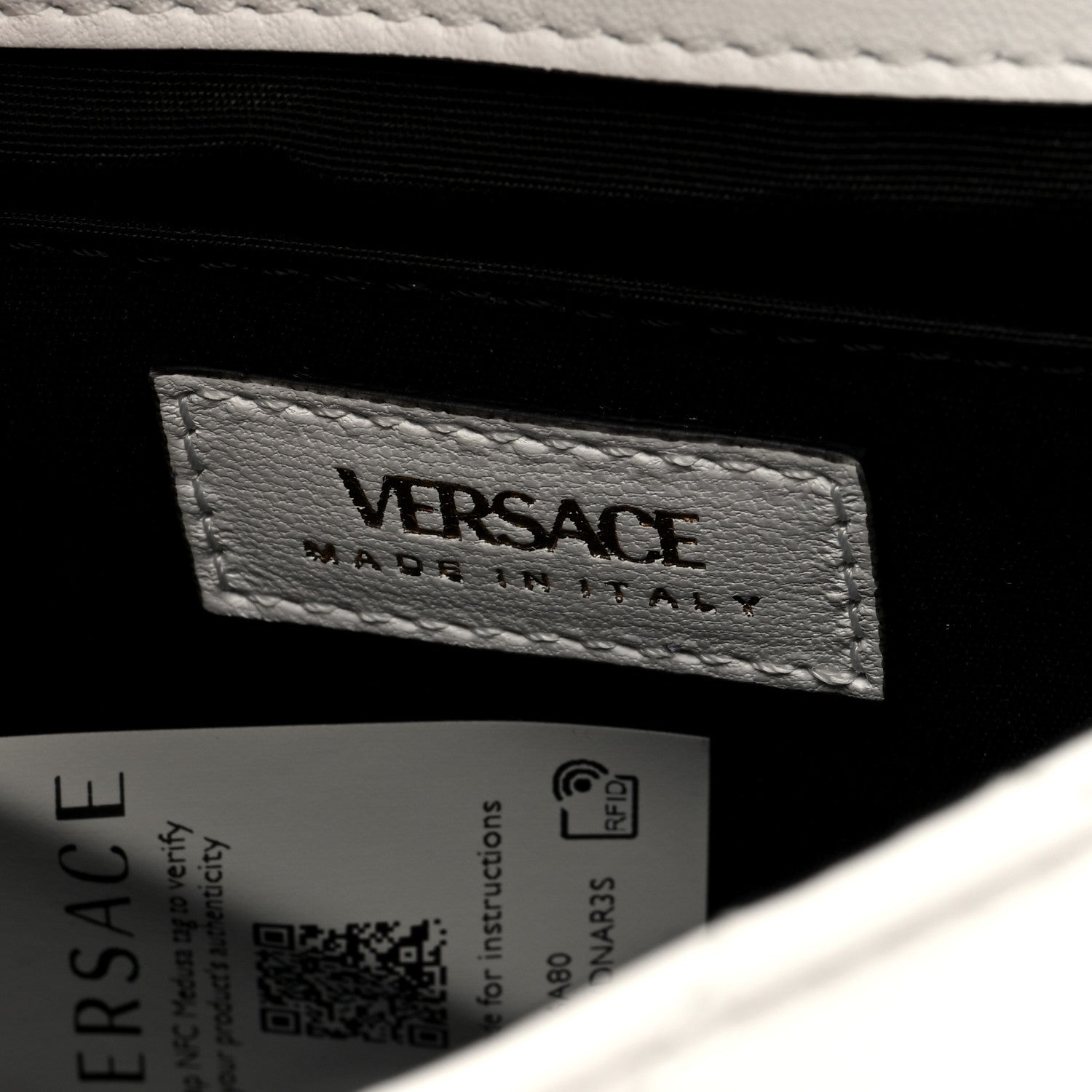 Versace Nappa Quilted Small Medusa Chain Crossbody White 6 of 9