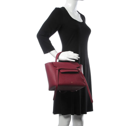 Celine Grained Calfskin Micro Belt Bag Plum 2 of 8