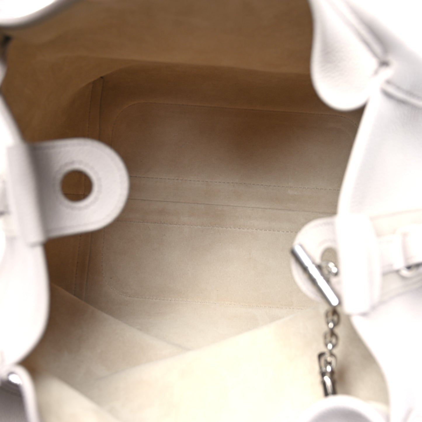 Grained Calfskin Large Bale Bag Stone