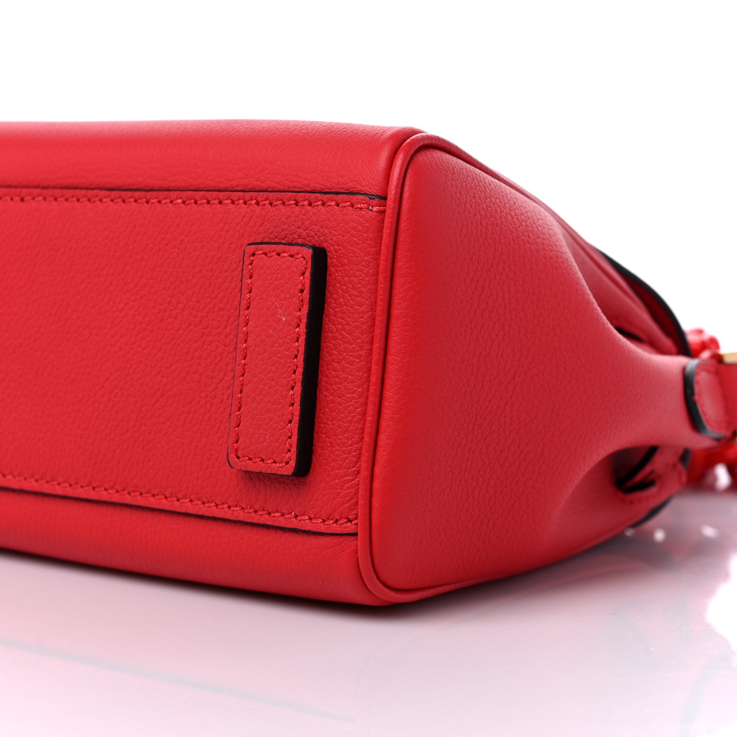 Versace Grained Calfskin Small La Medusa Top Handle Bag Red 8 of 8