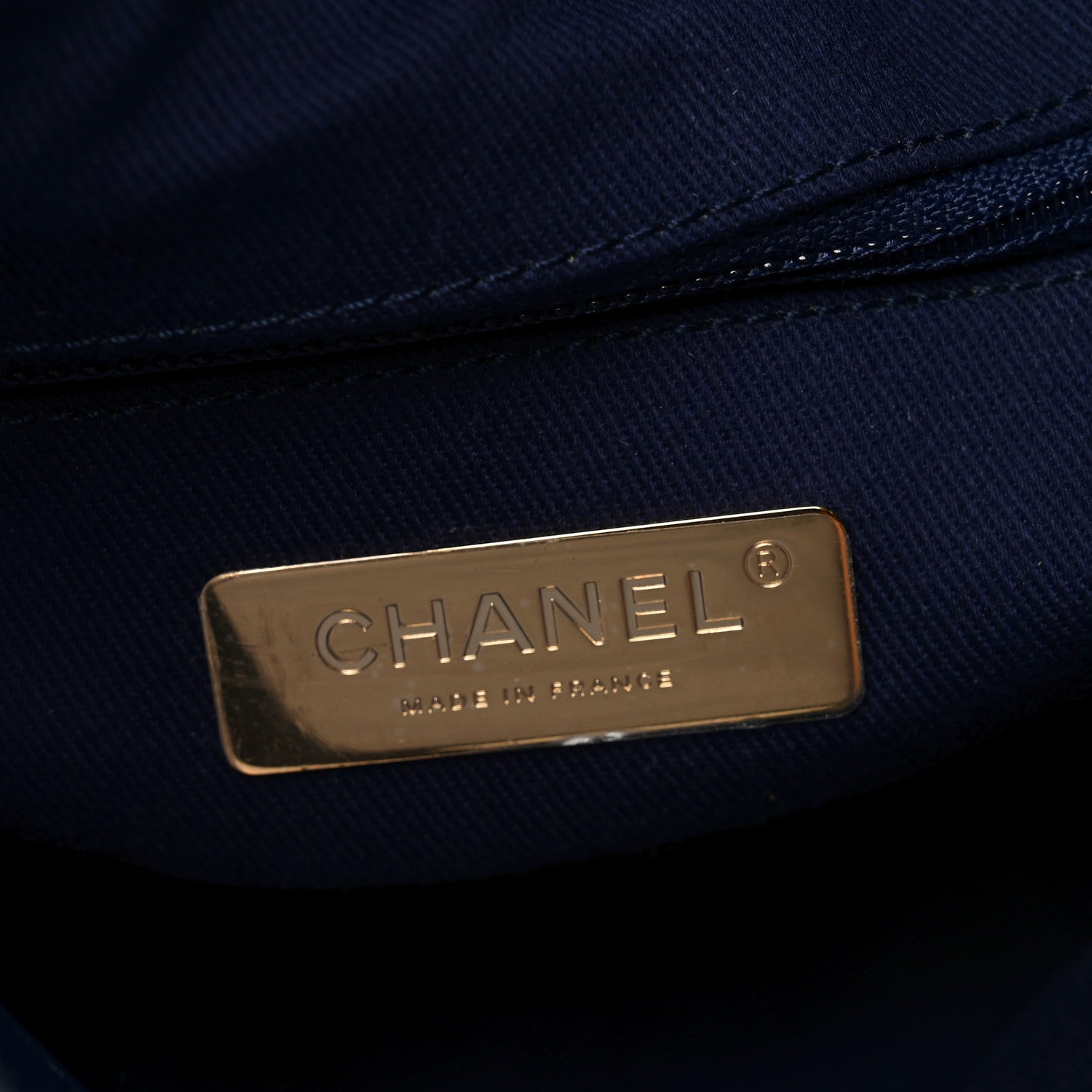 Chanel Caviar Stitched Large Shopping Tote Bag Blue 6 of 10