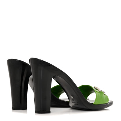 Gucci Patent Lambskin Horsebit High Heel Sandals 7.5 Spring 4 of 9