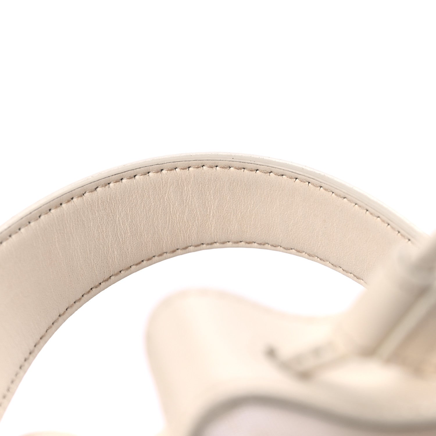 Fendi Mesh Vitello King F is Fendi Logo Embroidered Mini Mon Tresor Bucket Bag Sabbia White Ice 15 of 16
