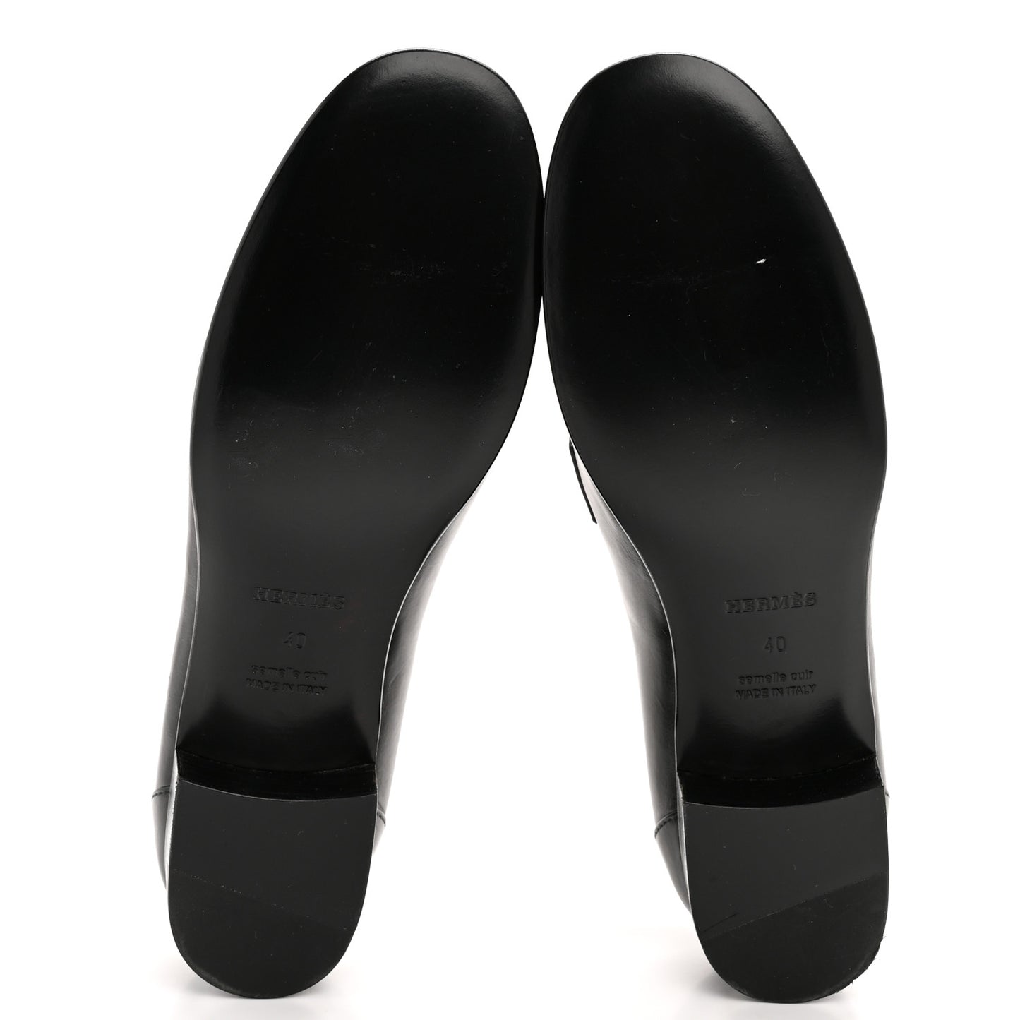 Calfskin Womens Kelly Loafers 40 Black