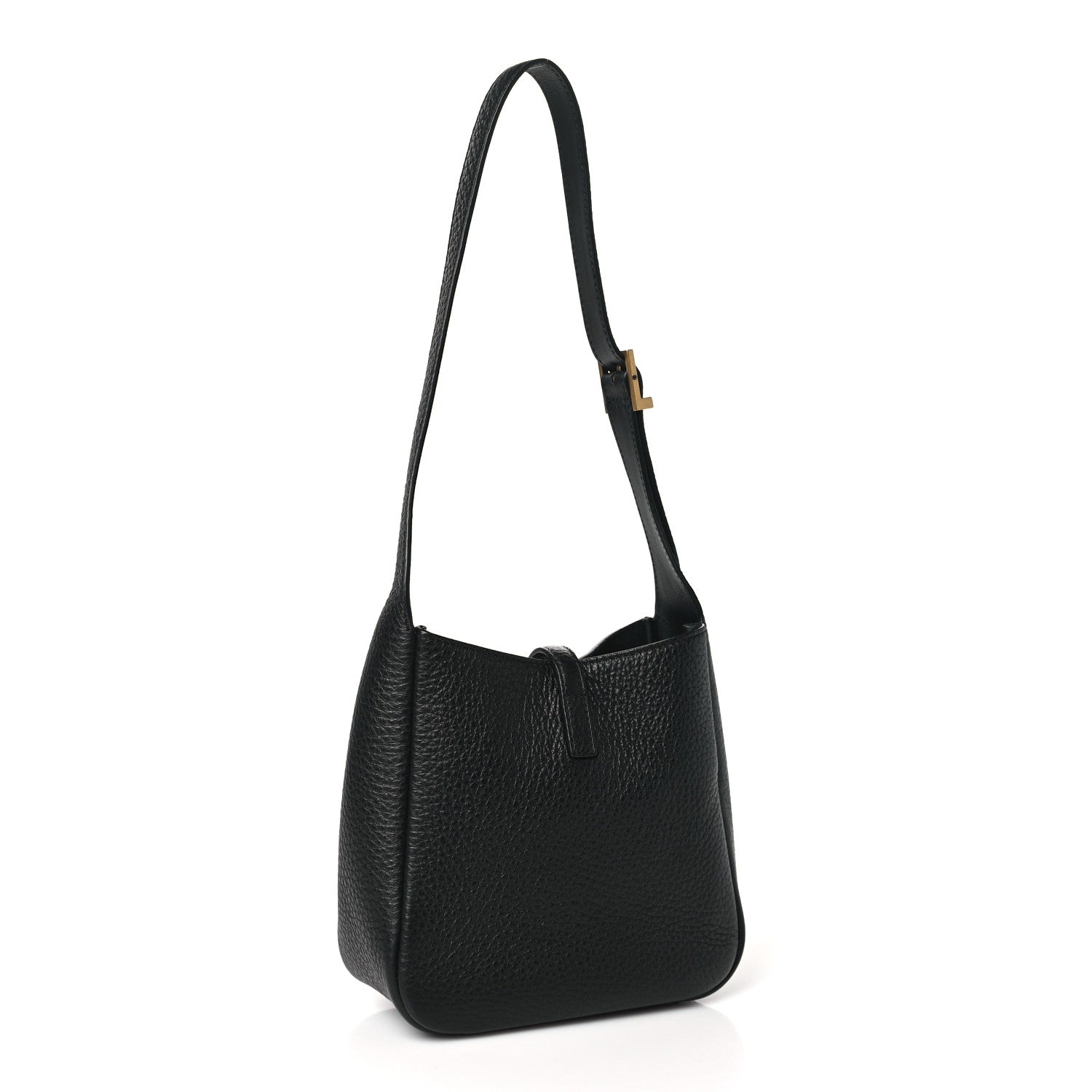 Saint Laurent Grained Calfskin Baby Le 5 A 7 Supple Hobo Black 4 of 11