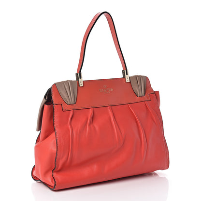 Valentino Garavani Nappa Large Aphrodite Bow Satchel Coral 3 of 9