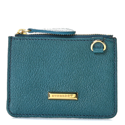 Burberry Goatskin Coin Case Card Holder Blue 1 of 7