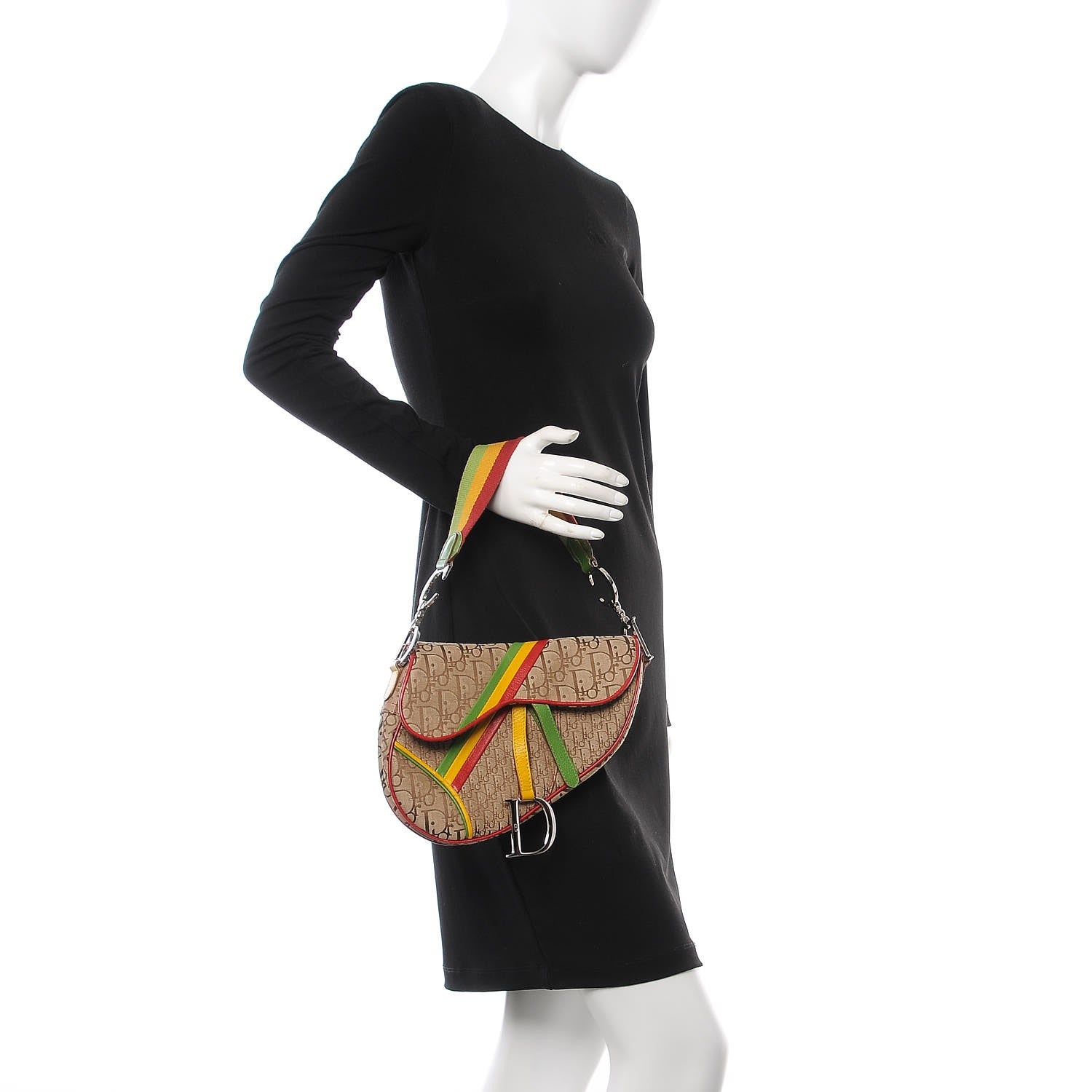 Christian Dior Monogram Rasta Saddle Bag Beige 2 of 7