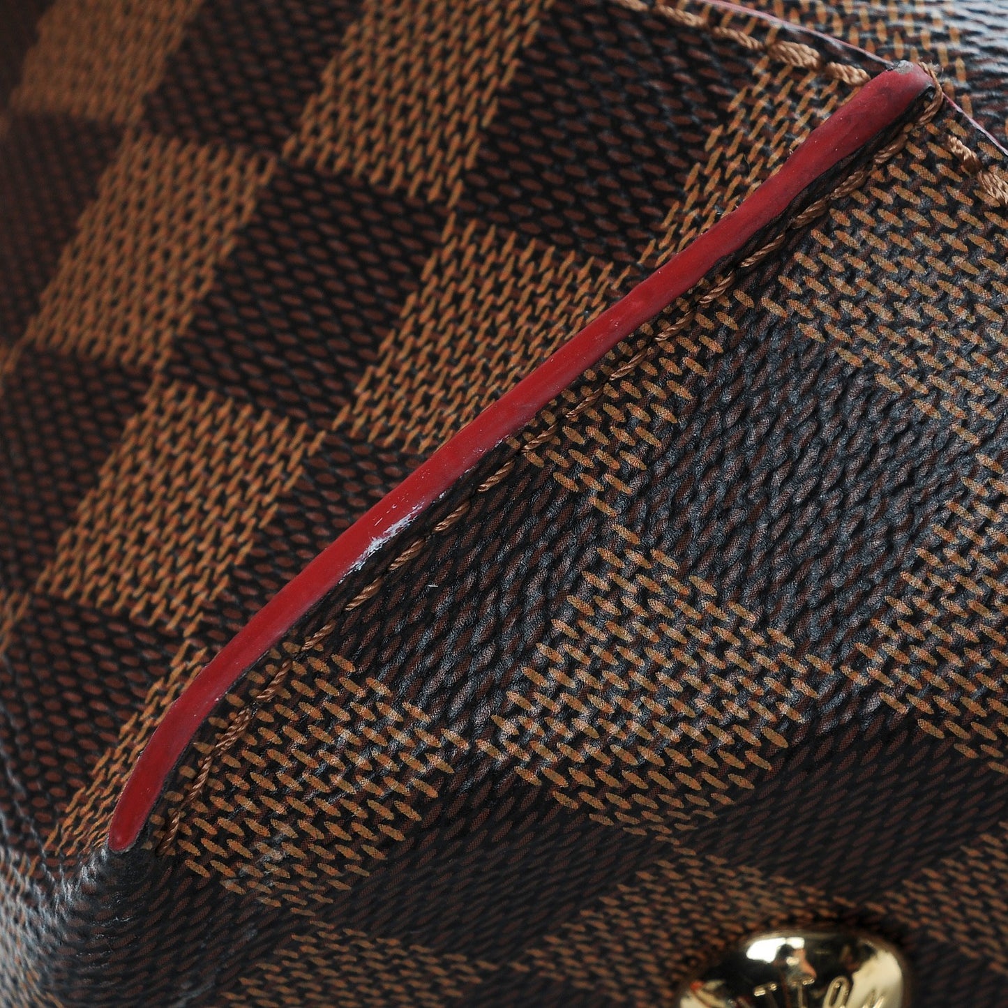 Damier Ebene Caissa Tote MM Cherry