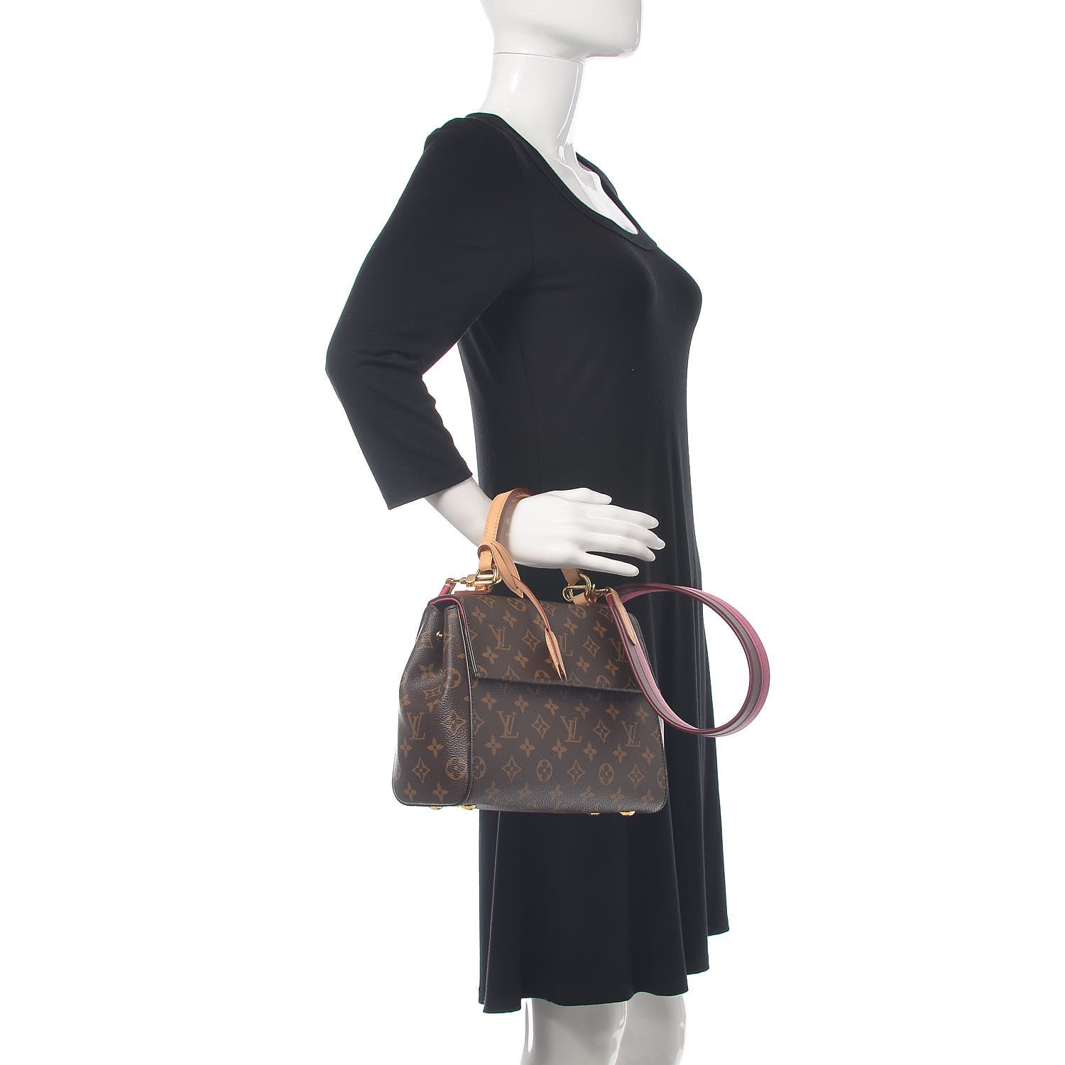 Louis Vuitton Monogram Cluny BB Bordeaux Fuchsia 3 of 9