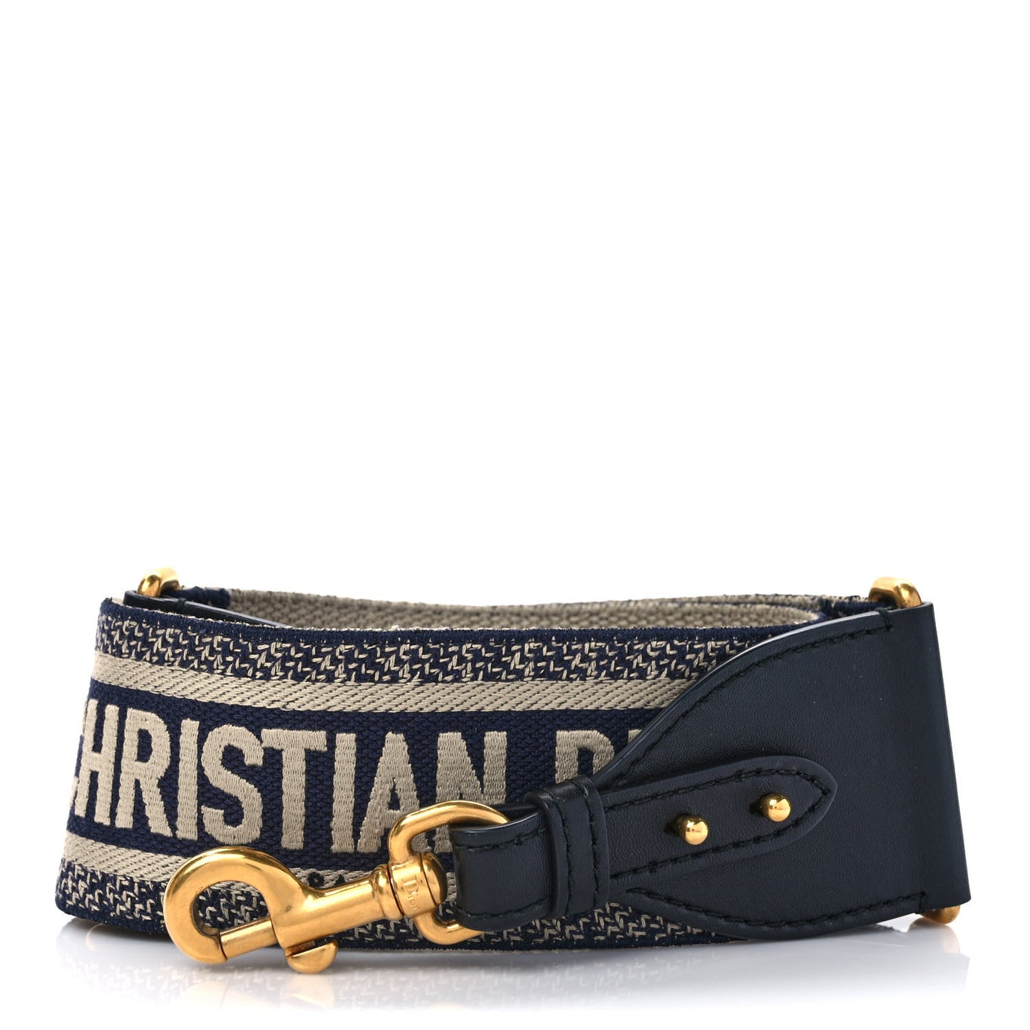 Canvas Embroidered Shoulder Strap Blue