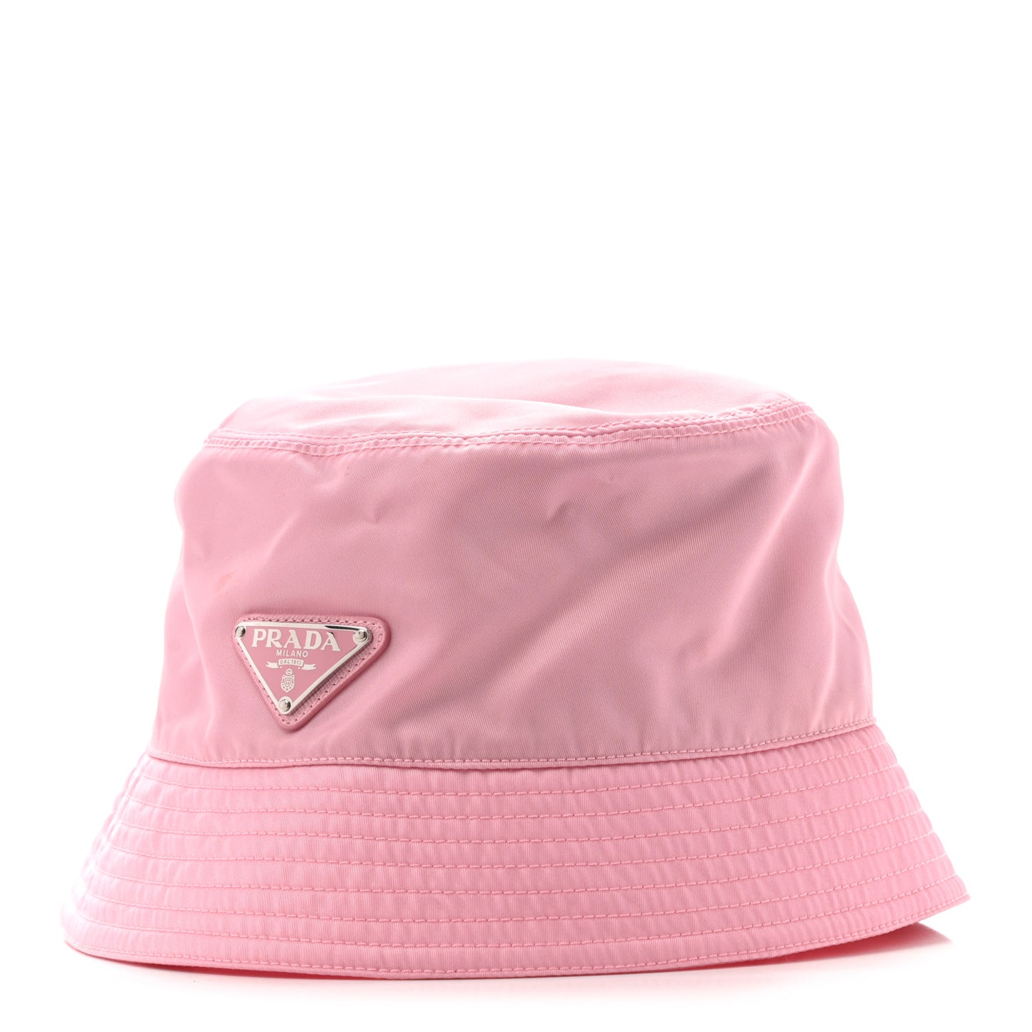 Re-Nylon Metal Triangle Logo Womens Bucket Hat S Rosa