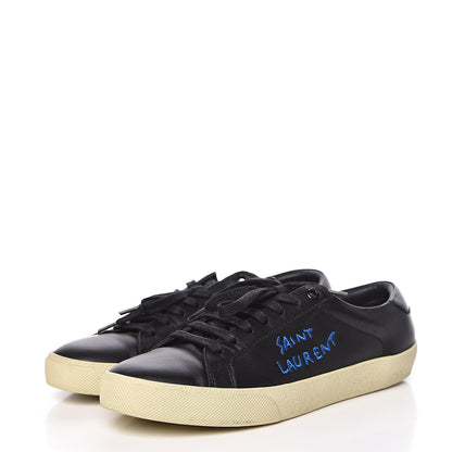 Saint Laurent Calfskin Court Classic Sneakers 39 Black 3 of 16