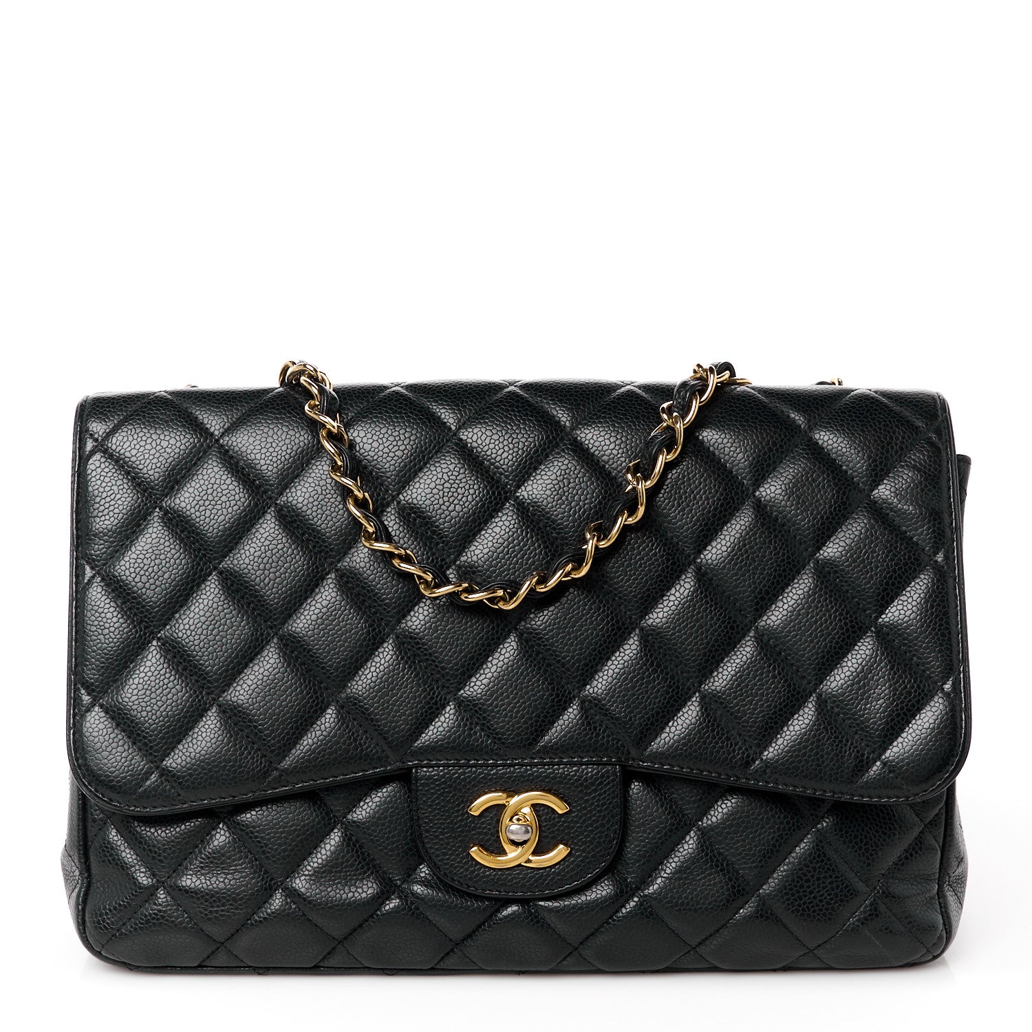 Chanel Caviar Quilted Jumbo Single Flap Black 1 of 11