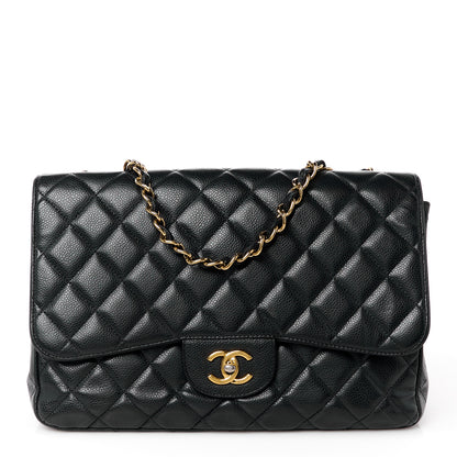 Chanel Caviar Quilted Jumbo Single Flap Black 1 of 11