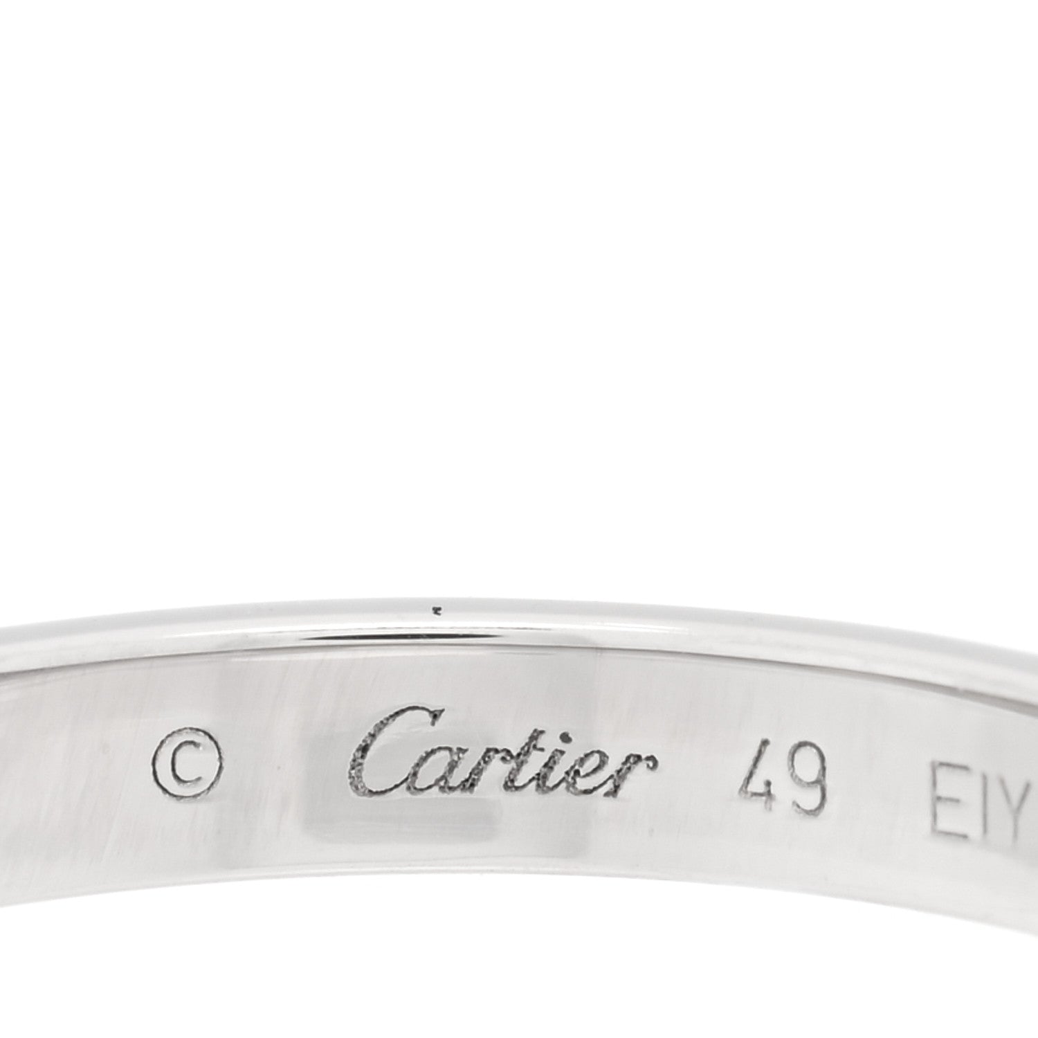 Cartier 18K White Gold Diamond 2.6mm LOVE Paved Band Ring 49 4.75 4 of 4