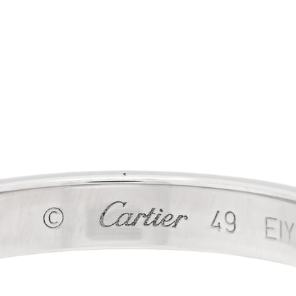 Cartier 18K White Gold Diamond 2.6mm LOVE Paved Band Ring 49 4.75 4 of 4