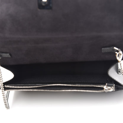 Fendi Vitello Elite Mink Fur Studded Karlito Tube Wallet on Chain Black 5 of 11