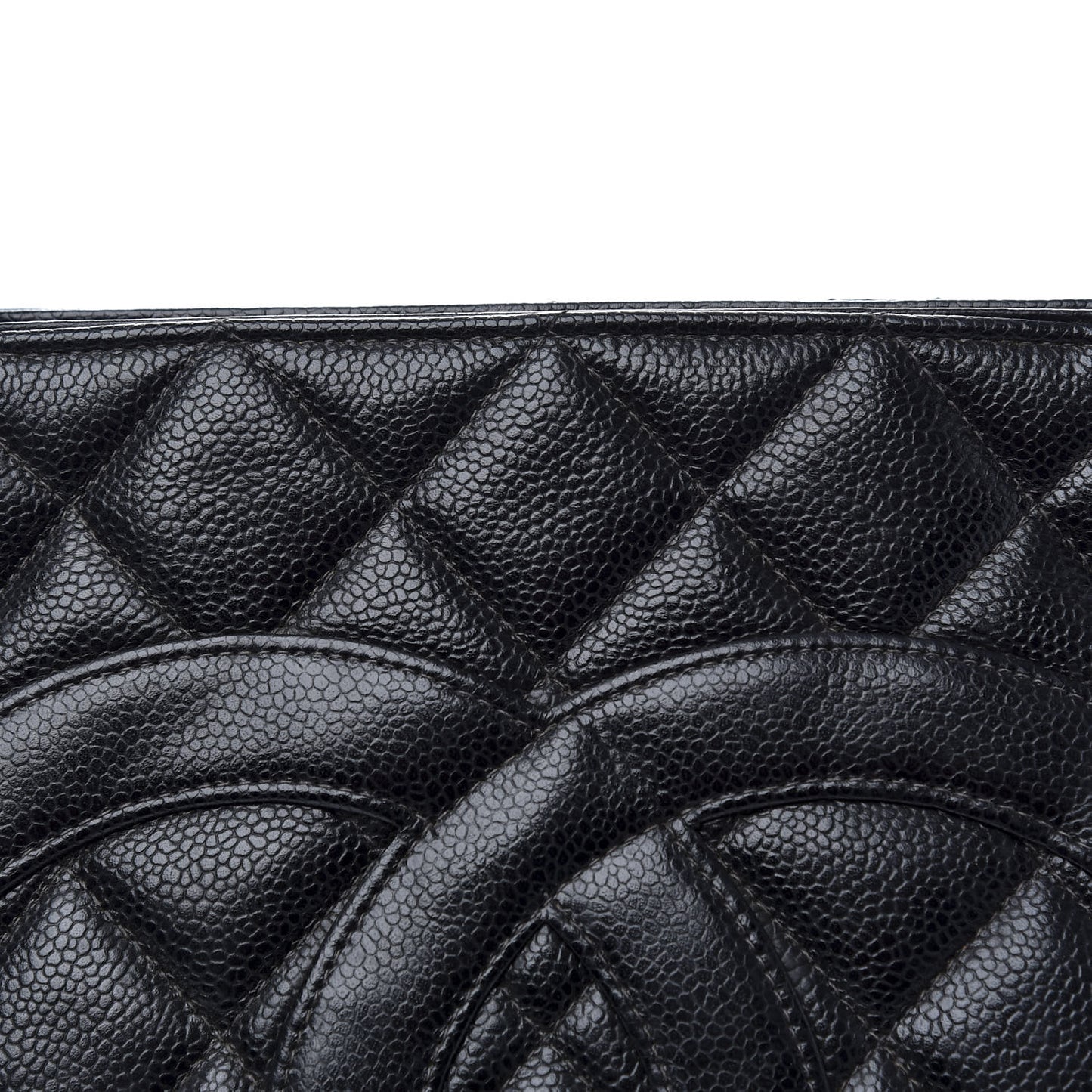 Caviar Quilted Medallion Tote Black