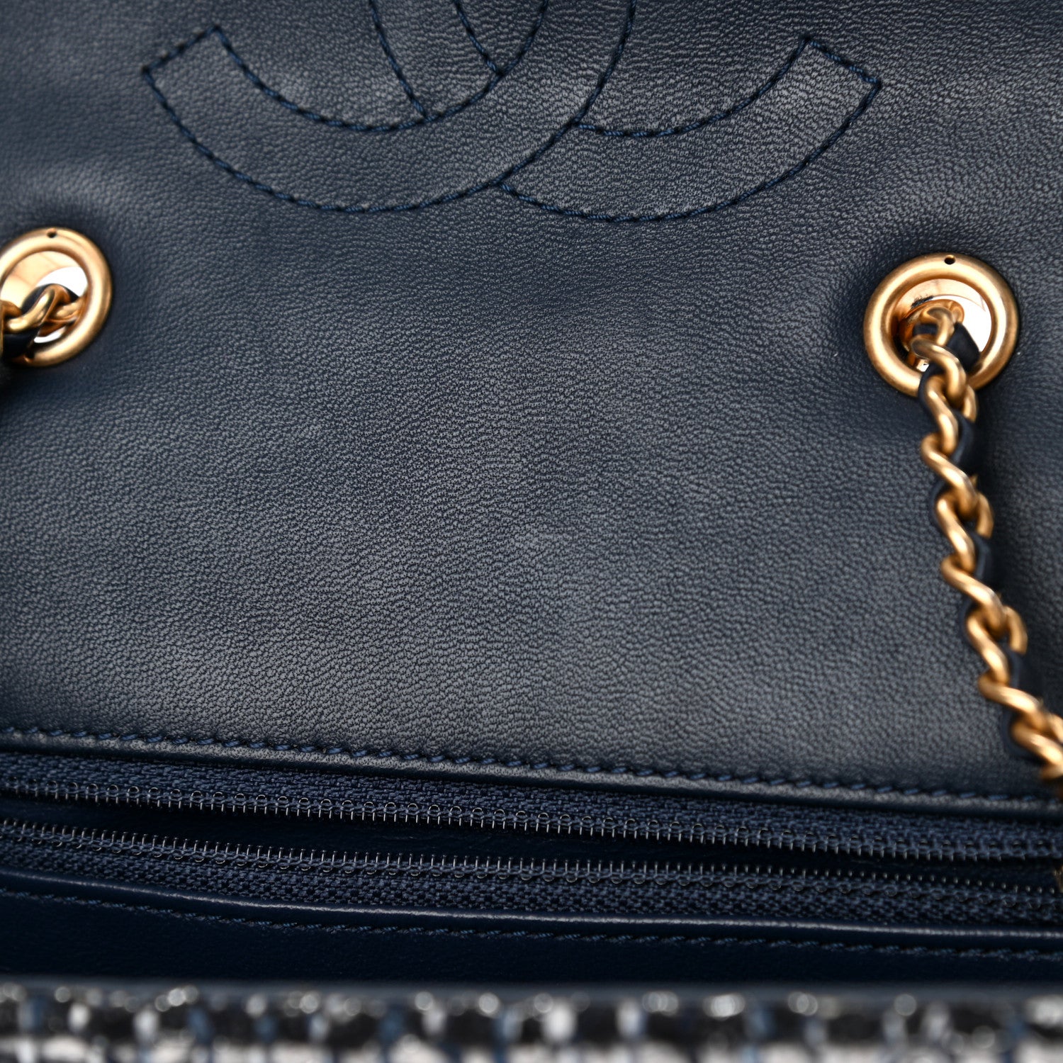 Chanel Tweed Snakeskin Quilted Small CC Filigree Flap Multicolor 12 of 12