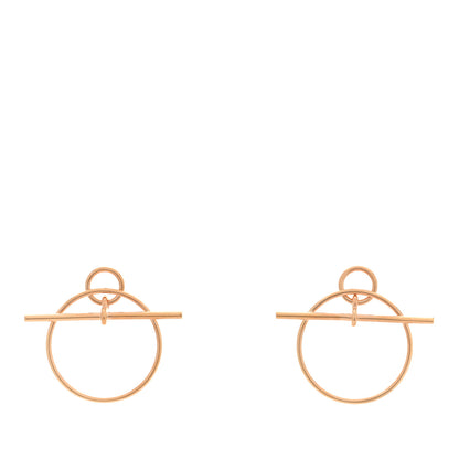 Hermes 18K Rose Gold PM Loop Earrings 1 of 5