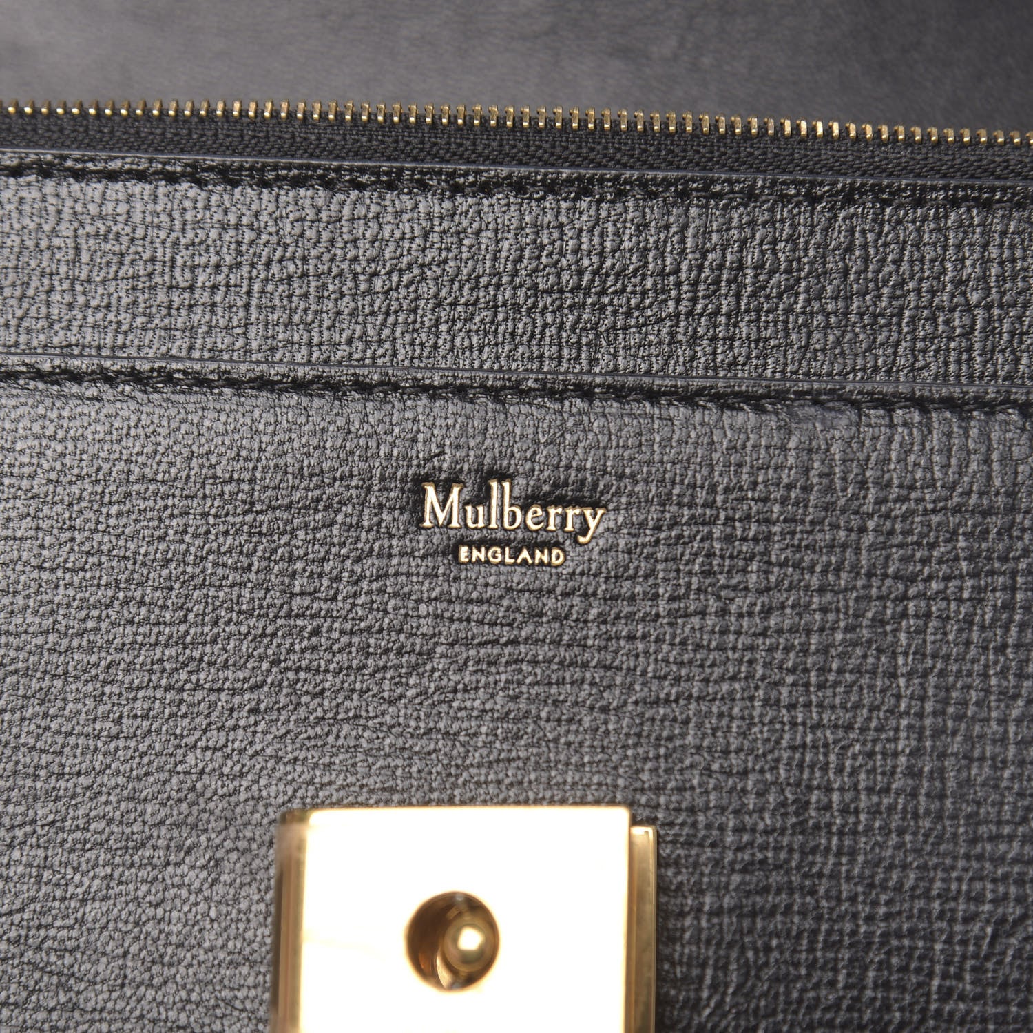 Mulberry Small Classic Grain Cheyne Clutch Black 6 of 10