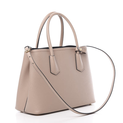 Prada Saffiano Cuir Medium Double Bag Cipria Black 3 of 14